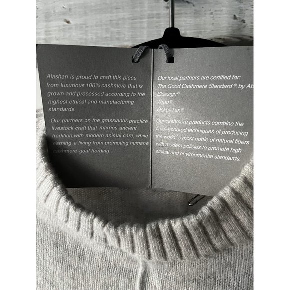 Alashan Cashmere Multicolor Stripe Boxy Crew Sweater - NWT Size Small - Picture 4 of 7